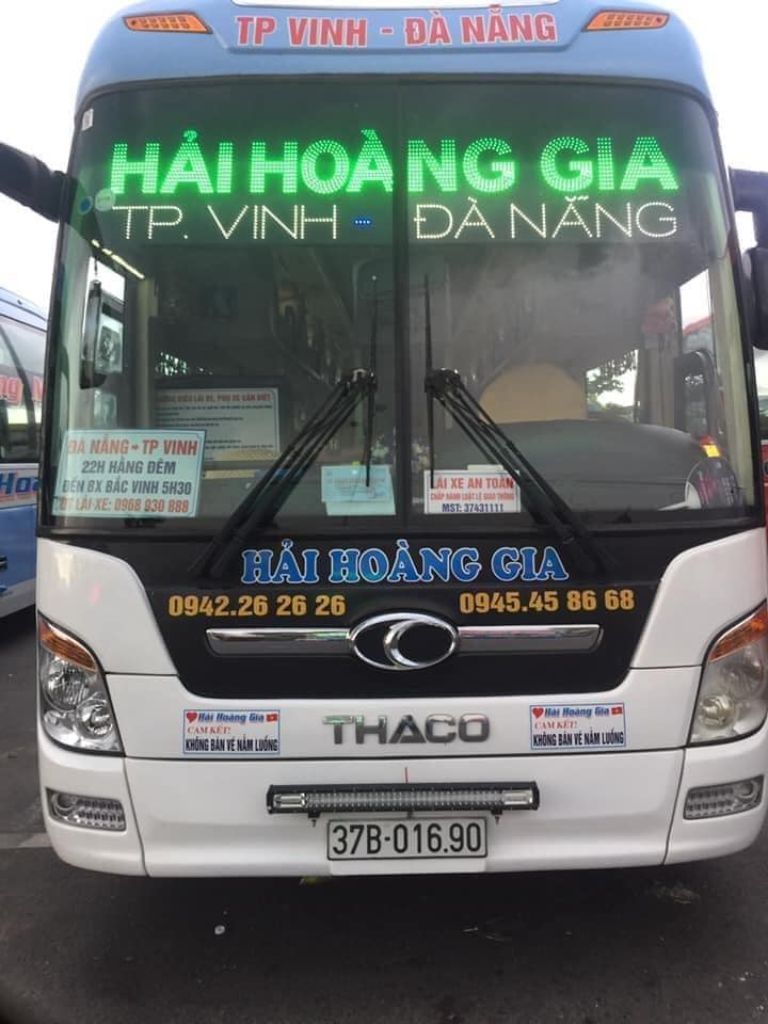 Xe khách Đà Nẵng Quảng Trị tiện nghi - Hải Hoàng Gia