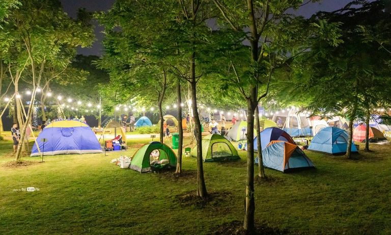 Trải nghiệm cắm trại qua đêm tại Ecopark