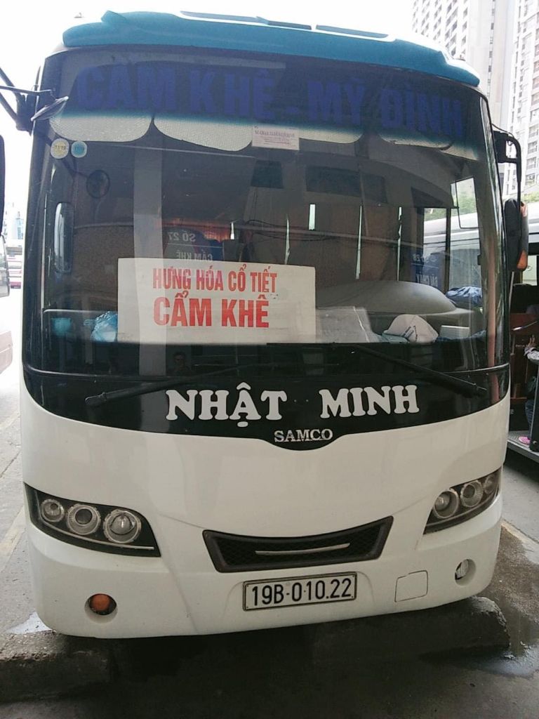 Xe khách Nhật Minh đi Hải Phòng - Phú Thọ 