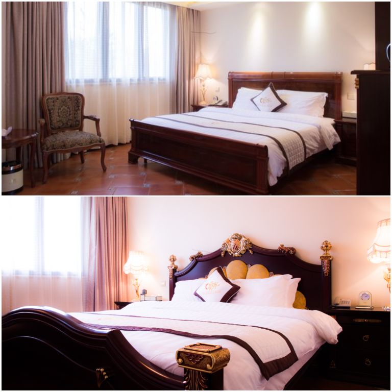 Phòng Deluxe sở hữu giường đôi cỡ King thích hợp cho đôi vợ chồng hoặc các bạn trẻ đang hẹn hò. ( Nguồn: dosonresorthotel.com)