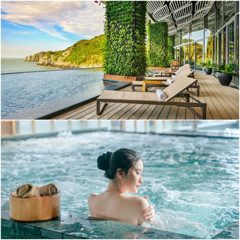 Một điểm nữa thu hút khách du lịch đến với khu nghỉ dưỡng chính là hồ bơi 4 mùa và bồn tắm khoáng nóng Onsen kiểu Nhật.
