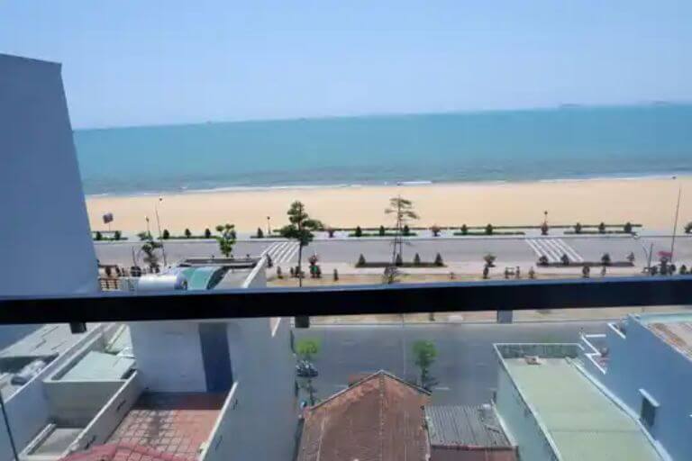 Large balcony with sea view