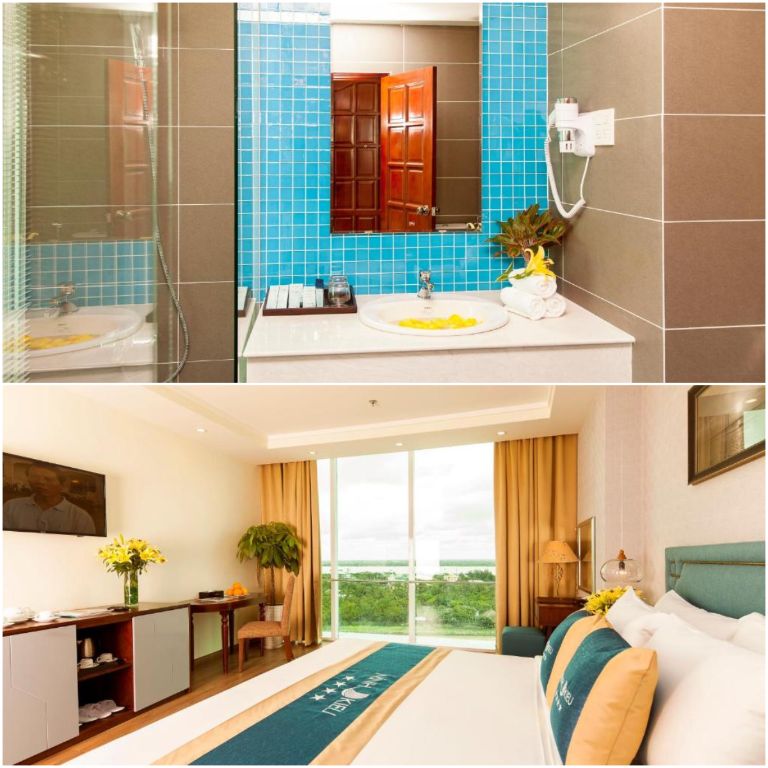 Phòng Superior River View tại khách sạn Ninh Kiều có loại giường đôi và giường đơn. (nguồn: Booking.com)