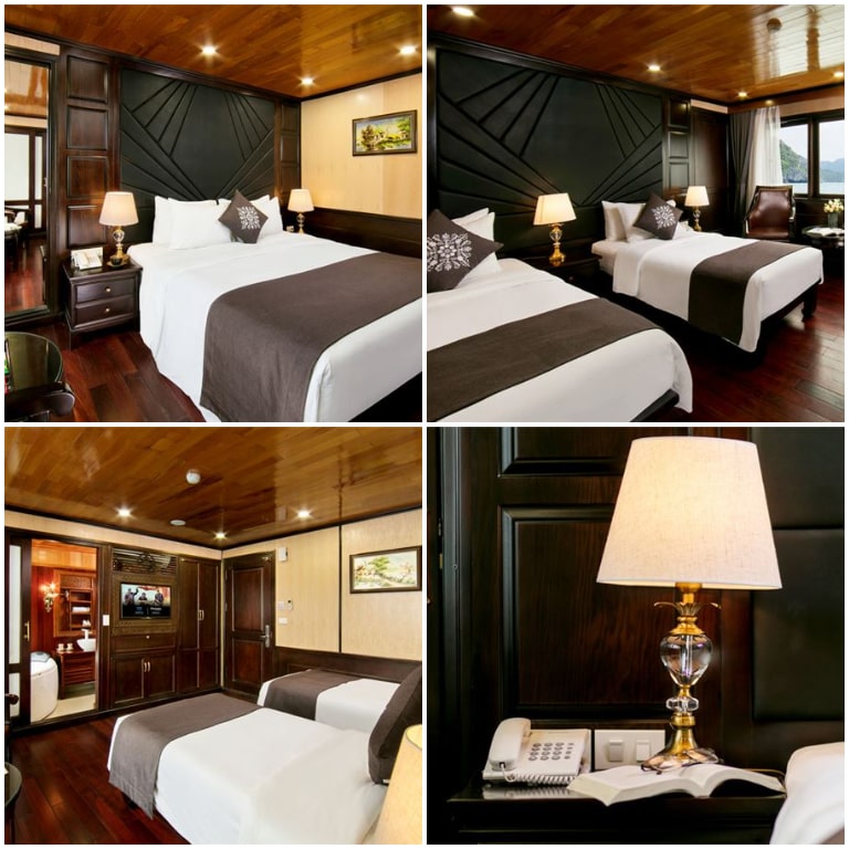 Du khách đăng ký hạng phòng Noble Suite được lựa chọn phòng giường đôi hoặc hai giường đơn. 