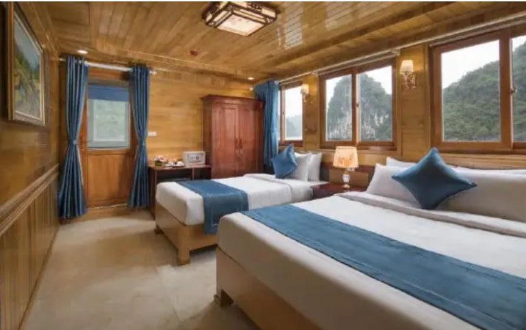 Phòng Family có thiết kế ấm cúng và sang trọng dành cho các gia đình nghỉ dưỡng tại Du thuyền Venezia. 