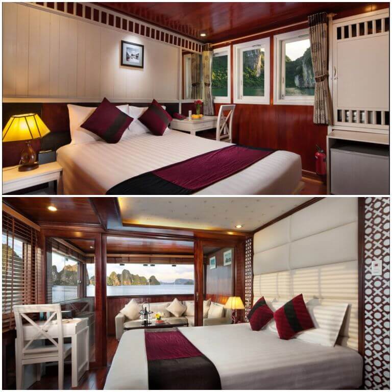Căn phòng có thiết kế ấn tượng, tạo nên không gian nghỉ dưỡng cao cấp và sang trọng cho du khách