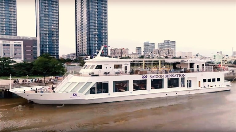 Du thuyền 5 sao Sài Gòn - Saigon Sensation là du thuyền tích hợp nhà hàng có thiết kế sang trọng, hiện đại bậc nhất.