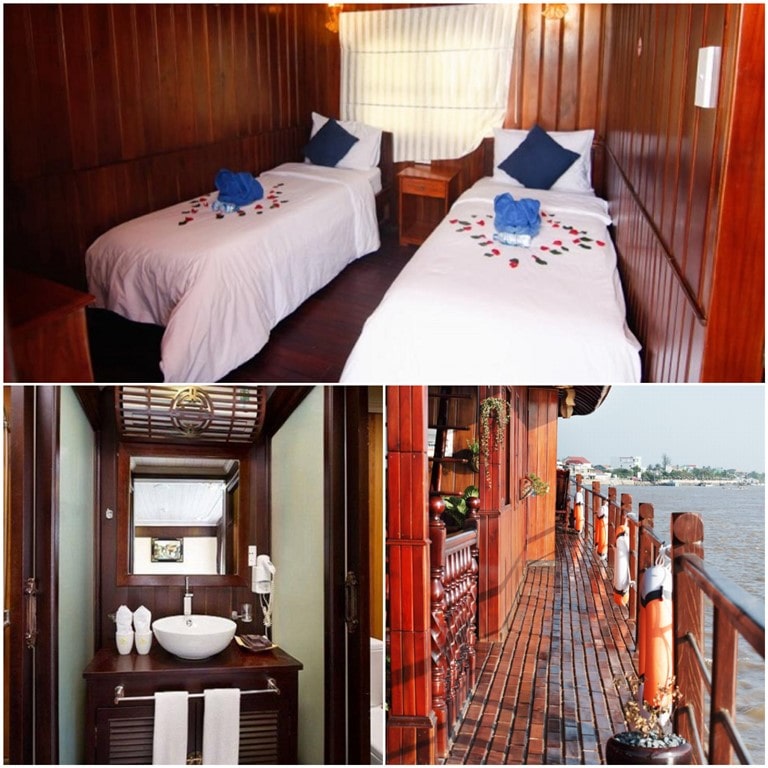 Tiện nghi phòng nghỉ của du thuyền Sài Gòn - Le Cochinchine được khách hàng đánh giá cao. 