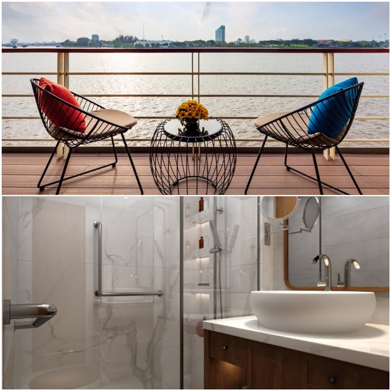 River Deck sở hữu một phòng tắm riêng và một ban công riêng cho du khách thoải mái sử dụng. 