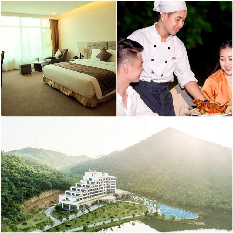 Du khách dùng bữa tối và nghỉ đêm ngày thứ hai tại khách sạn 5 sao Mường Thanh Diễn Lâm - Nghệ An. 