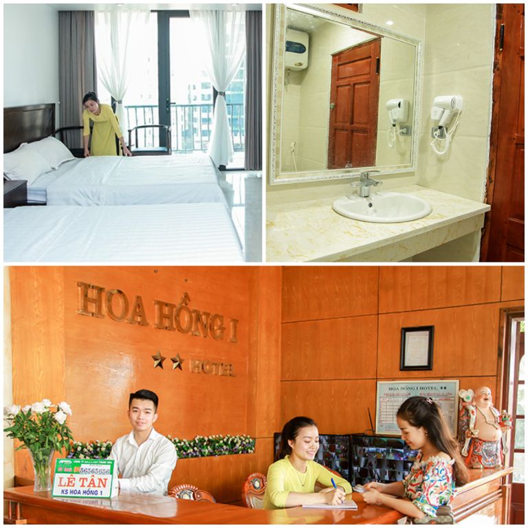 Khách sạn Hoa Hồng 1 là khách sạn tiêu chuẩn 3 sao hướng biển cực sang trọng