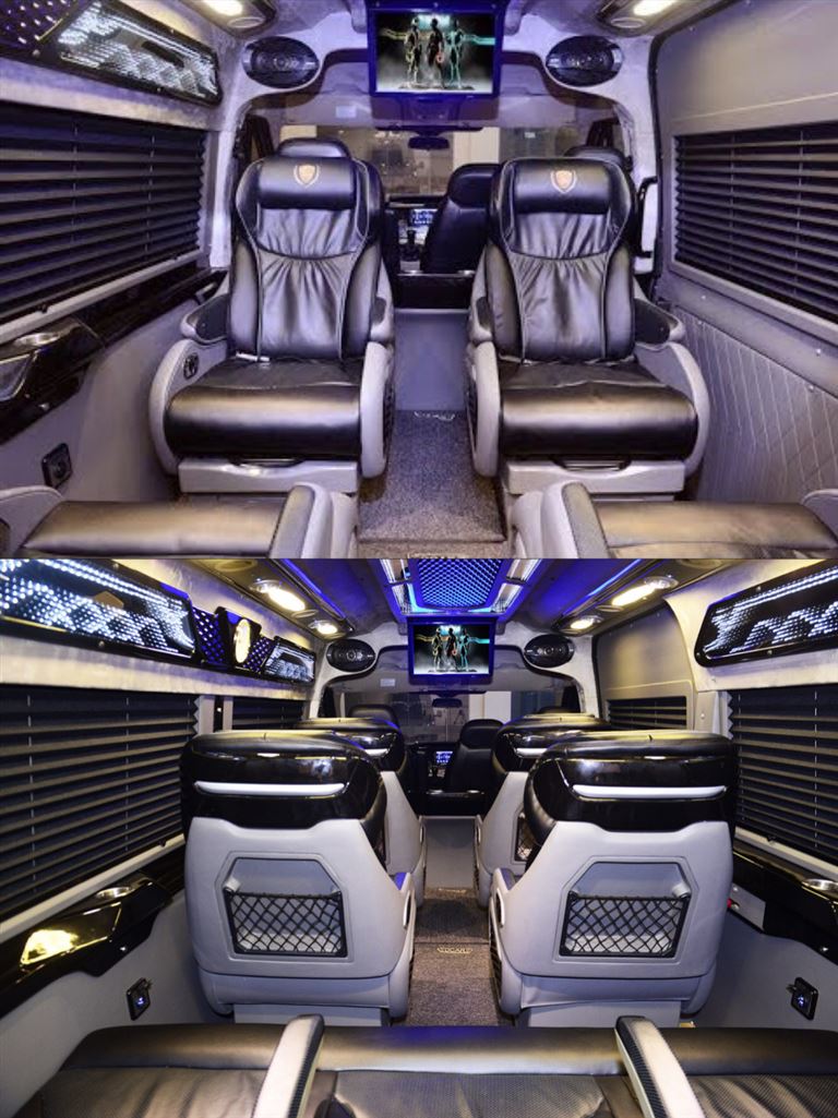 Không gian sang trọng, quý tộc của xe Vy Vân limousine với hệ thống nội thất hiện đại bậc nhất. 
