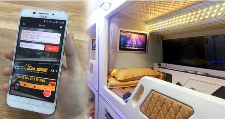 Chỉ với chiếc điện thoại thông minh, bạn hoàn toàn có thể đặt vé xe limousine Thanh Hóa Hà Tĩnh của nhà xe Sao Nghệ mọi lúc, mọi nơi.