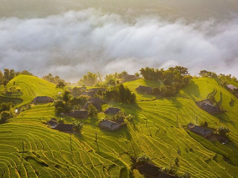 Bản Phùng Hoàng Su Phì Hà Giang là một địa điểm du lịch nổi tiếng với phong cảnh thiên nhiên hữu tình và thơ mộng