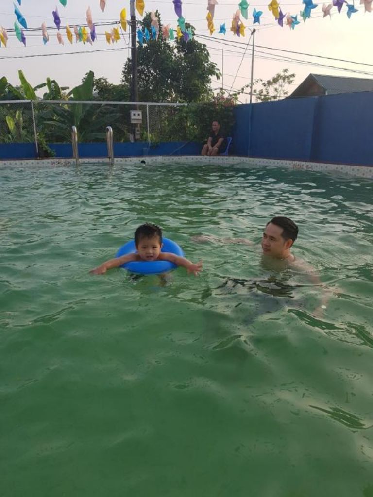Bể bơi là điểm cộng lớn tại homestay ở Bắc Quang Hà Giang Bản Mán.