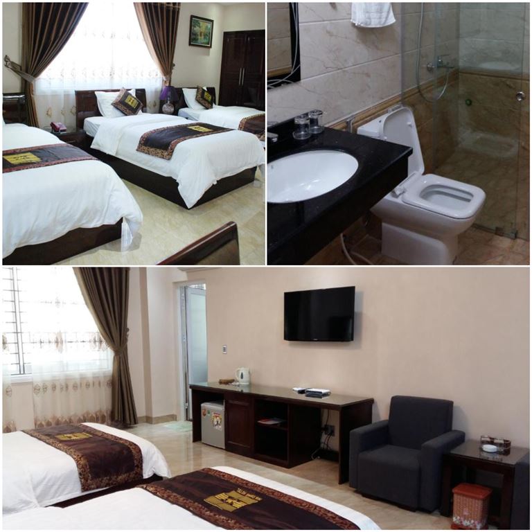Không gian phòng nghỉ được thiết kế theo phong cách hiện đại và có nội thất sang trọng của khách sạn tại Đồng Văn - Hoa Cương. 
