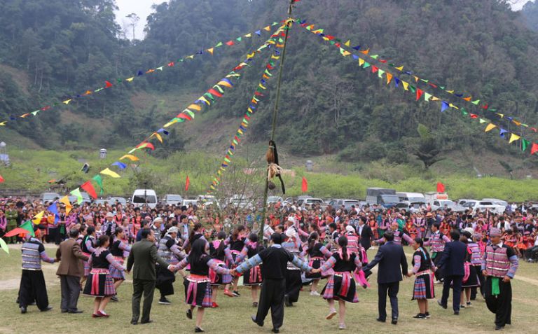 Lễ hội luon thu hút sự tham gia đong đảo của người dân xã Đường Thượng, huyện Yên Minh Hà Giang. 