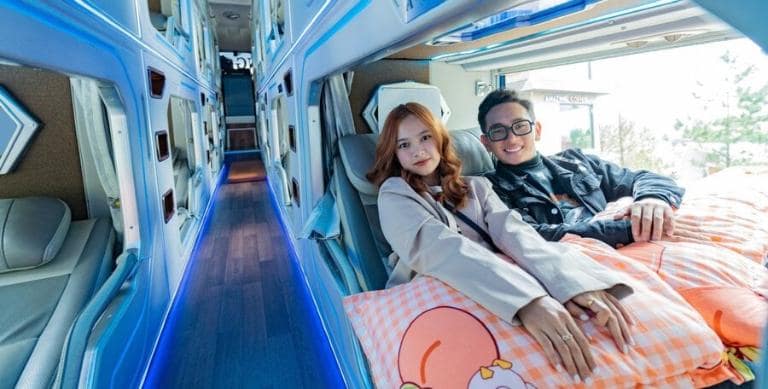 Mọi người có thể lựa chọn xe giường nằm khi di chuyển tuyến xe khách Hà Nội Chiêm Hoá.