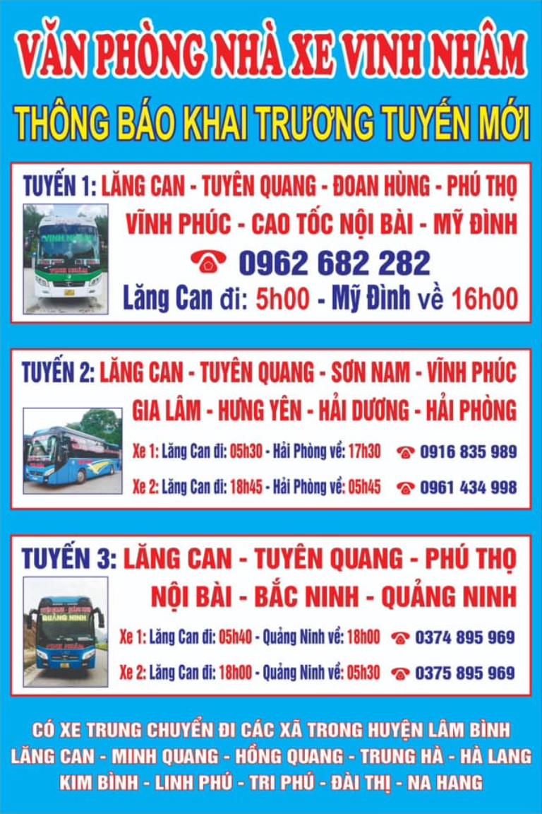 Ngoài khai thác tuyến xe khách Hà Nội Sơn Dương, nhà xe còn hoạt động ở nhiều cung đường khác.