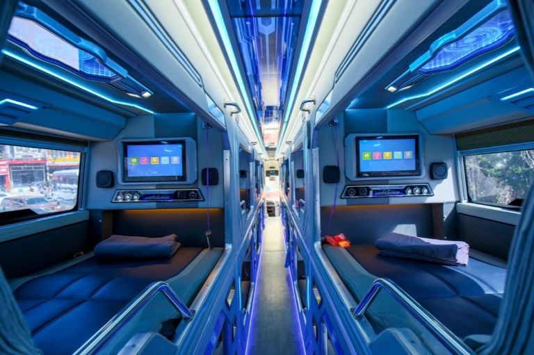 Nội thất xe giường nằm Duy Khánh thoải mái, phù hợp nghỉ ngơi trong suốt hành trình.