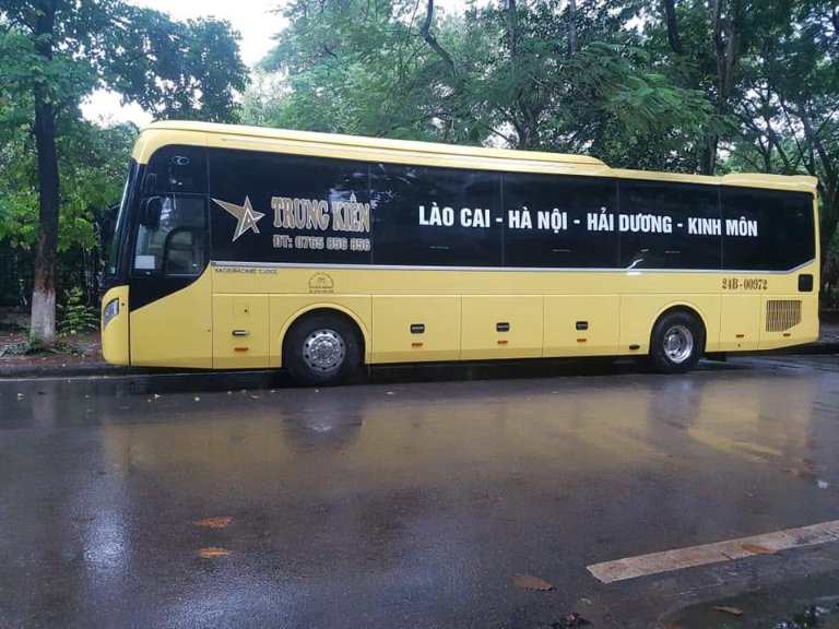 Xe giường nằm Trung Kiên chạy tuyến Hà Nội - Lào Cai